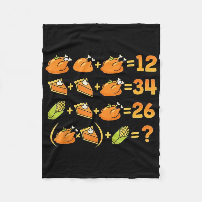 67 Six Seven Meme Math Thanksgiving Equation Logic Fleecedecke (Vorderseite)
