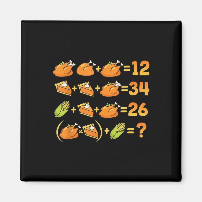 67 Six Seven Meme Mathe Thanksgiving Gleichung Log Magnet (Vorne)