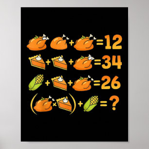 67 Six Seven Meme Mathe Thanksgiving Gleichung Log Poster