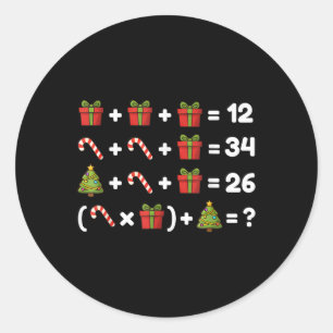 67 Six Seven Meme Mathe Weihnachtsgleichung Logik Runder Aufkleber
