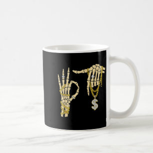 67 Six Seven Meme Novelty Skelett Hand Bling Chai Kaffeetasse