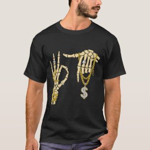 67 Six Seven Meme Novelty Skelett Hand Schmuck Cha T-Shirt