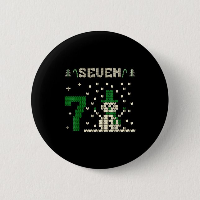 67 Six Seven Meme Snowman Christmas Couple Matchin Button (Vorderseite)