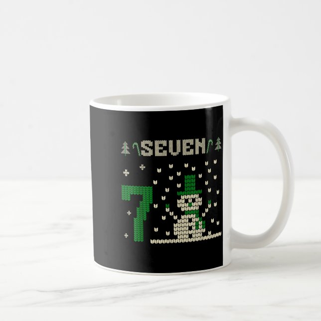 67 Six Seven Meme Snowman Christmas Couple Matchin Kaffeetasse (Rechts)