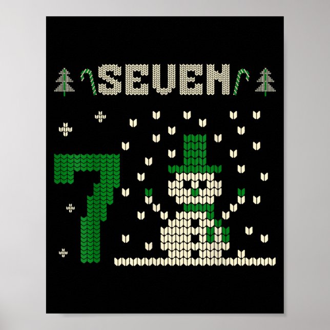 67 Six Seven Meme Snowman Christmas Couple Matchin Poster (Vorne)
