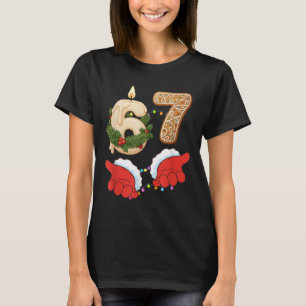 67 Six Seven Meme Weihnachtskerze Lebkuchen Gen T-Shirt