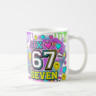 67 Six Seven Retro Y2K Ästhetik Tasse