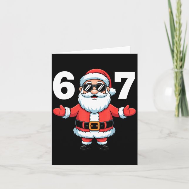 67 Six Seven Santa Xmas Christmas  Karte (Vorderseite)