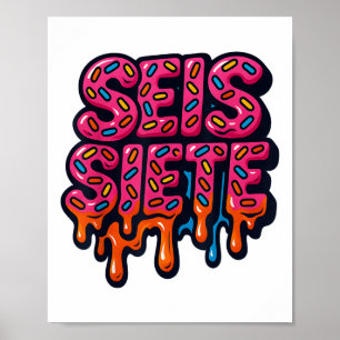 67 Six Seven Seis Seven Spanische Gehirnwäsche Vir Poster