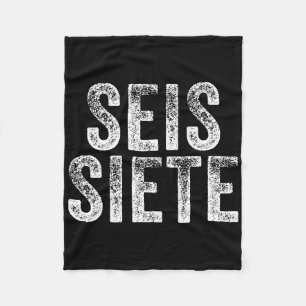 67 Six Seven Seis Siete Spanische Brainrot Weihnac Fleecedecke