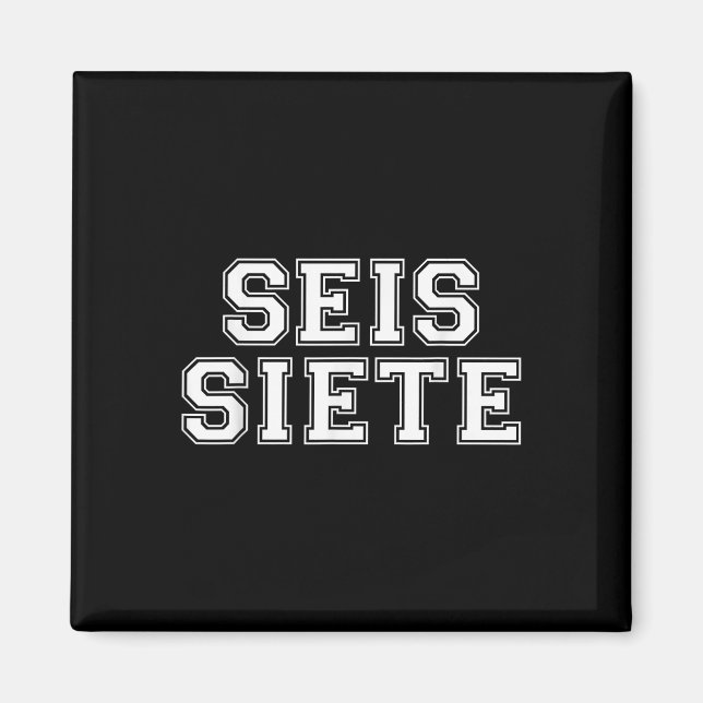 67 Six Seven Seis Siete Spanische Brainrot Weihnac Magnet (Vorne)
