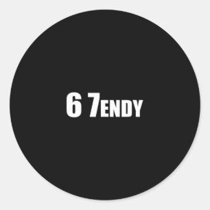 67 Six Seven Sendy 6 7endy Let's Get Sendy 67 Meme Runder Aufkleber