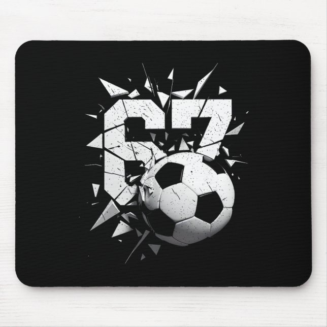 67 Six Seven Soccer Gen Alpha Brainrot Meme  Mousepad (Vorne)