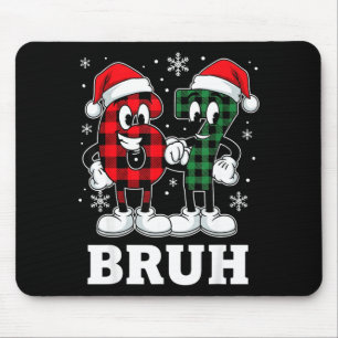 67 Six Seven Weihnachten Bruh Lustiges Italienisch Mousepad