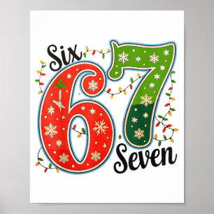 67 Six Seven Weihnachten Lustiges Meme 67 Paare Ch Poster