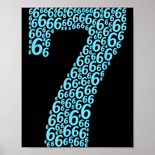 67 Sixty Seven Halloween Costume Design Funny 6 7  Poster (Vorne)