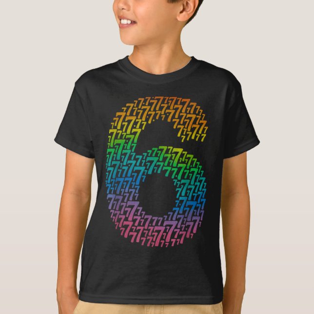 67 Sixty Seven Halloween Costume Rainbow Funny 6 7 T-Shirt (Vorderseite)
