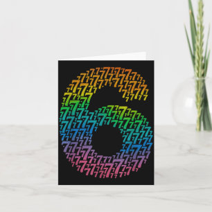 67 Sixty Seven Halloween-Kostüm Regenbogen Lustig  Karte