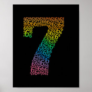 67 Sixty Seven Halloween-Kostüm Regenbogen Lustig  Poster
