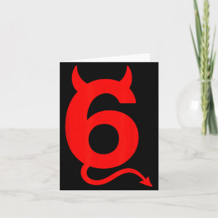 67 Sixty Seven Halloween-Kostüm Teufel Lustig 6 7 Karte