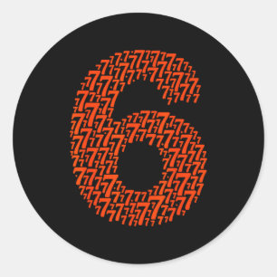 67 Sixty Seven Halloween-Kostümdesign Lustig 6 7  Runder Aufkleber