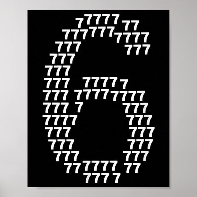 67 Sixty Seven Lustiger 6 7 Meme Halloween Kostüm  Poster (Vorne)