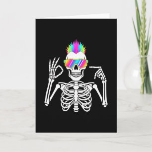 67 Skelett Gen Alpha Lustig Sechs Sieben Halloween Karte