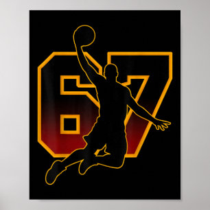 67 Sketll Meme Slam Dunk Position Sechs Sieben Gam Poster