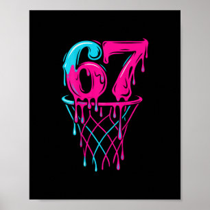 67 Sketll Tropfen Six Sieben Funny Gen Alpha Poster