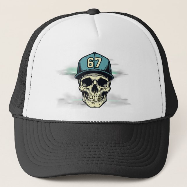 67 Skull Truckerkappe (Vorderseite)