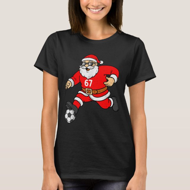 67 Soccer Santa Six Seven Meme Christmas Srt Men B T-Shirt (Vorderseite)