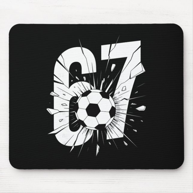 67 Soccer Six Seven 6 7 Meme 67 _2  Mousepad (Vorne)