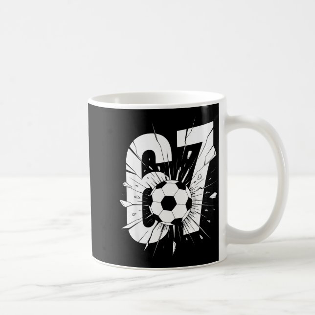 67 Soccer Six Seven 6 7 Meme 67  Kaffeetasse (Rechts)