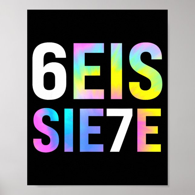 67 Spanische Meme Seis Siete Sechs Sieben Lustig S Poster (Vorne)