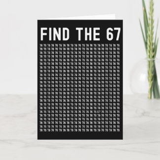 67 Spiel Finden 67 Meme Jungen Mädchen 6 7 Slang T Karte