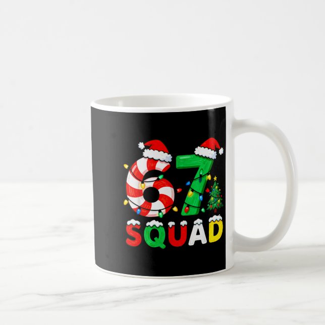 67 Squad Christmas Candy Cane Six Seven Meme Xmas  Kaffeetasse (Rechts)