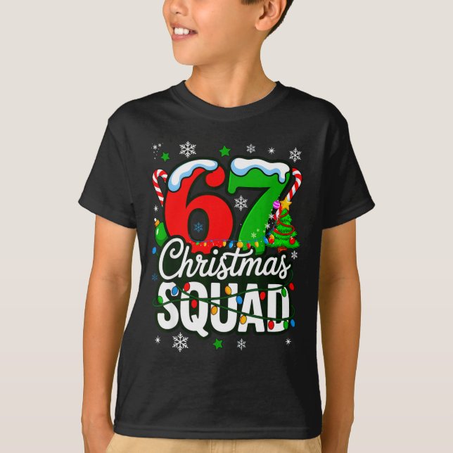 67 Squad Teacher Christmas Funny Holiday Clroom Cr T-Shirt (Vorderseite)