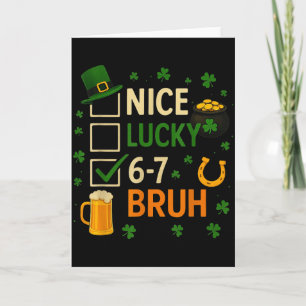 67 St. Patricks Day Lustig Six Seven Shamrock 67 M Karte