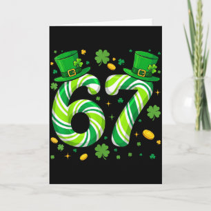 67 St Patricks Lustiger Sechs Sieben Meme Leprecha Karte