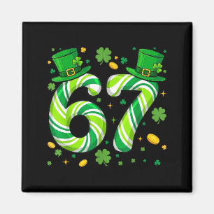 67 St Patricks Lustiger Six Seven Meme Kobold Jung Magnet