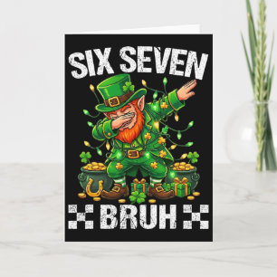 67 St Patricks Lustiger Six Seven Meme Leprechaun  Karte