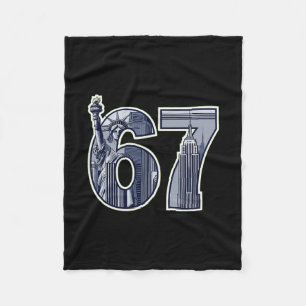 67 Statue Liberty Empire State Grafik  Fleecedecke