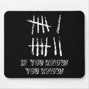 67 Strichliste Lustig Wenn du weißt, weißt du 6 7 Mousepad