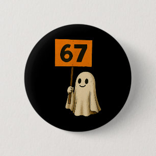67 Süße Halloween-Geist Vintage-Minimalist-Design  Button