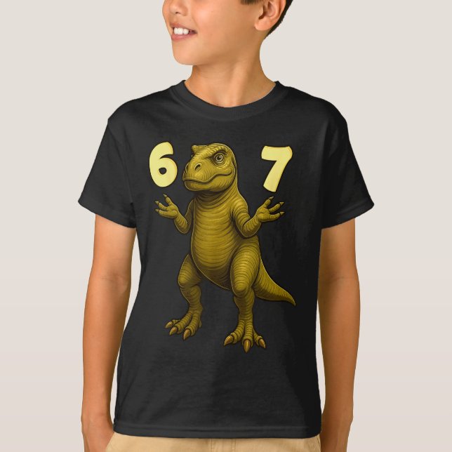67 T-rex Hands Motion Dinosaur Meme For Kids Teens T-Shirt (Vorderseite)