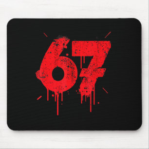 67 T-Shirt, Lustige Shirts 67 Meme Six Seven Männe Mousepad