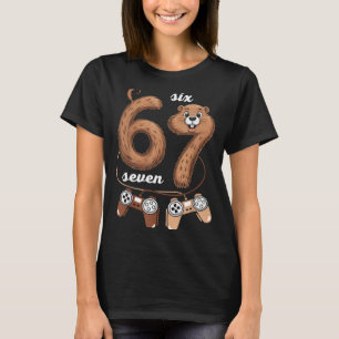 67 Tag der Murmeltier Six Seven Meme Jungen Gaming T-Shirt
