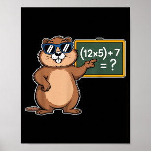 67 Tag des Murmeltiers 6-7 Meme Mathelehrer Sechs Poster