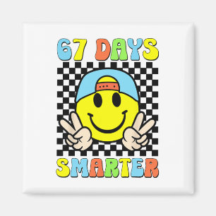 67. Tag des Schul-Shirts 67 Tage schlauer Lehrer B Magnet