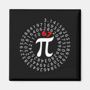 67 Tag sechs sieben Meme-Symbol Mathematiklehrer J Magnet